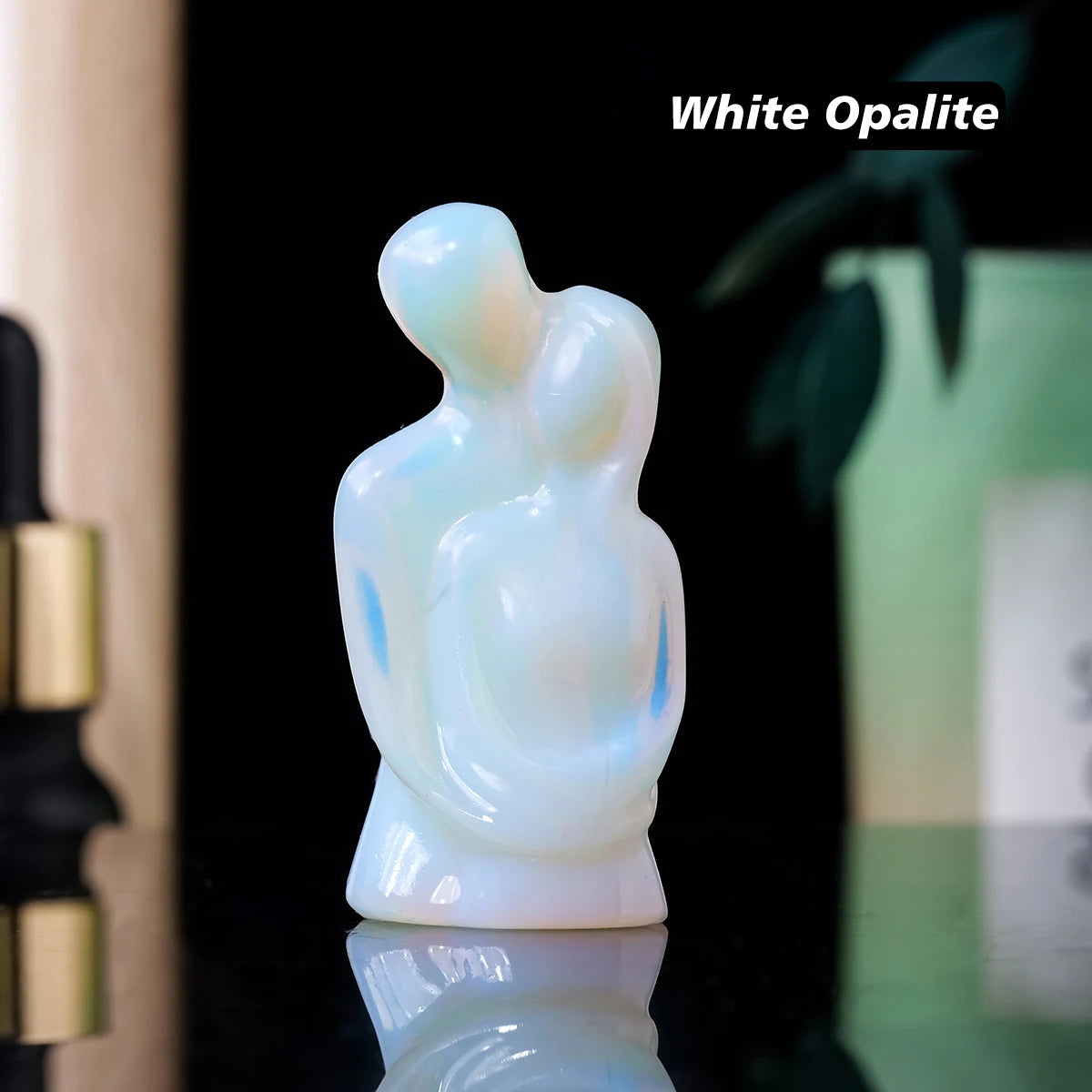 white opalite romantic carving