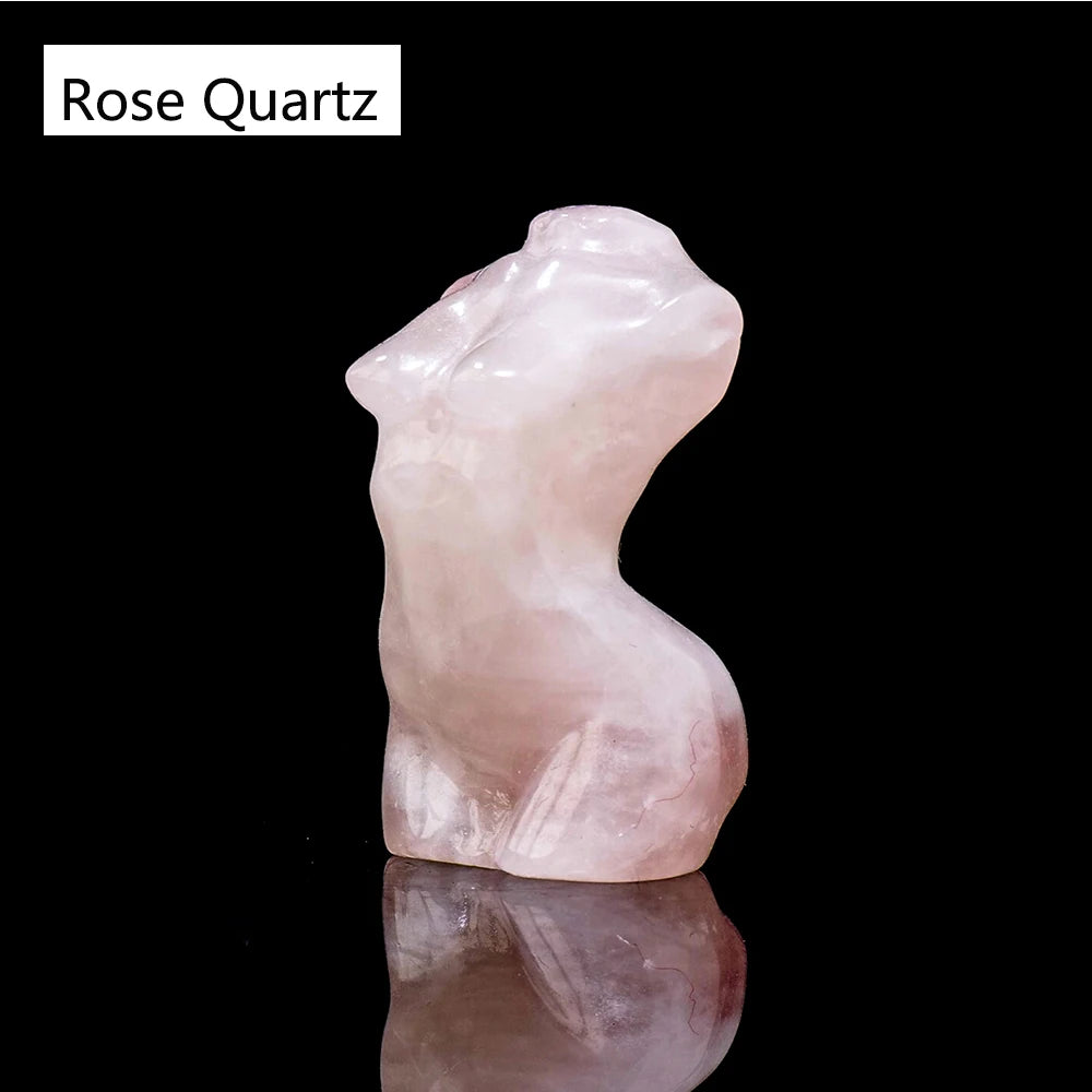 Natural Crystal Female Model Statue