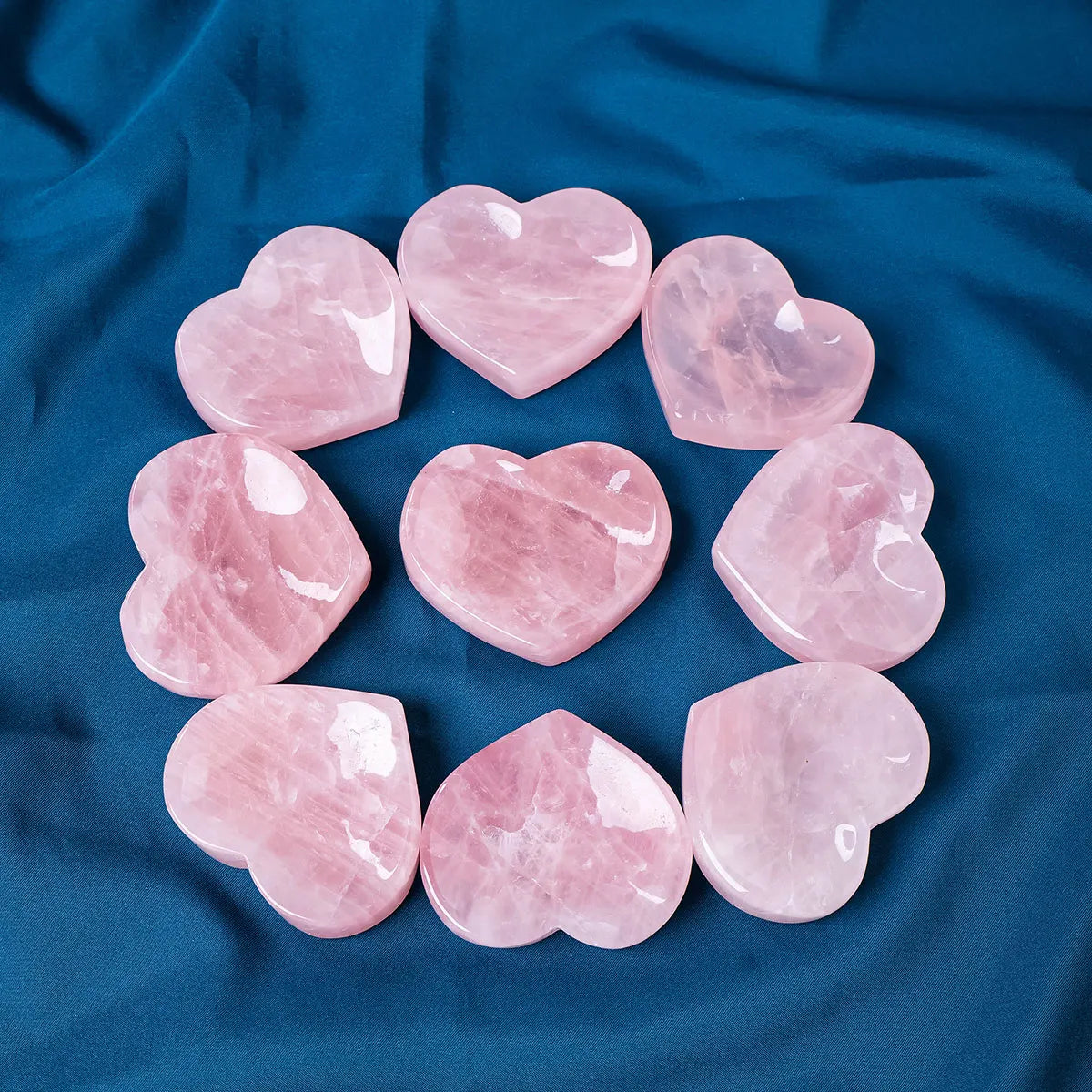 Pink heart gemstone dish – self-love rose quartz holder