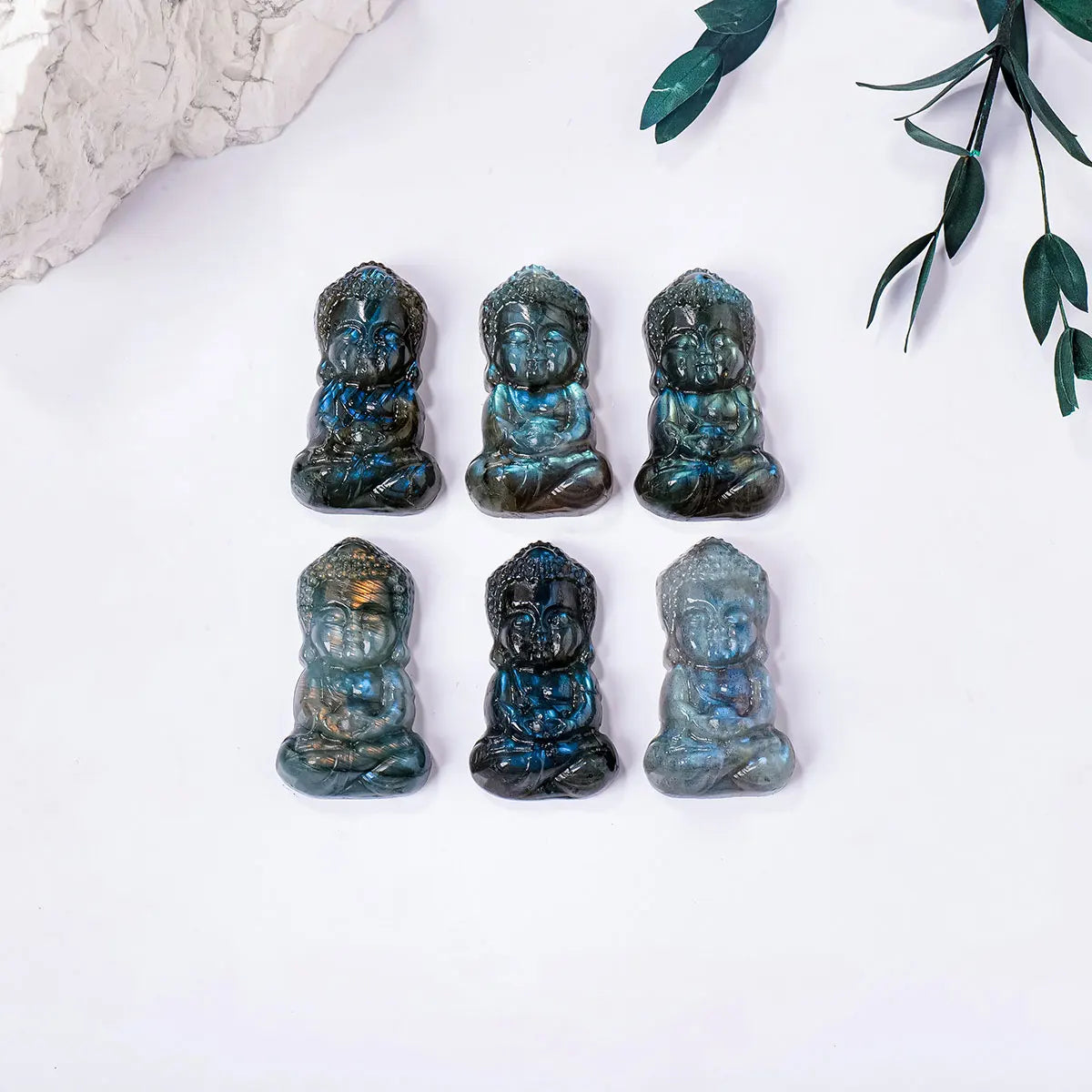 Cute baby buddha gemstone carving
