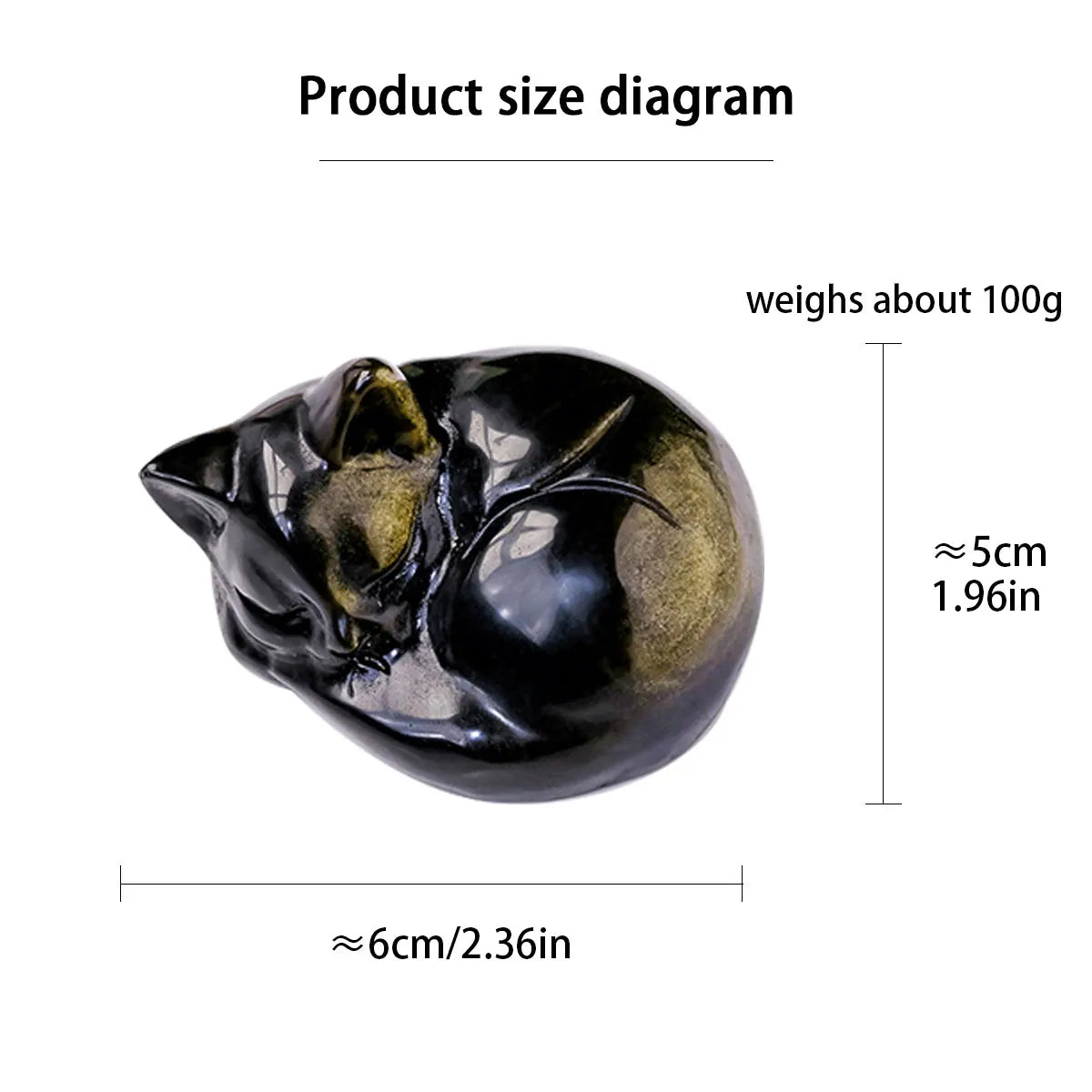 Obsidian animal carving gift idea