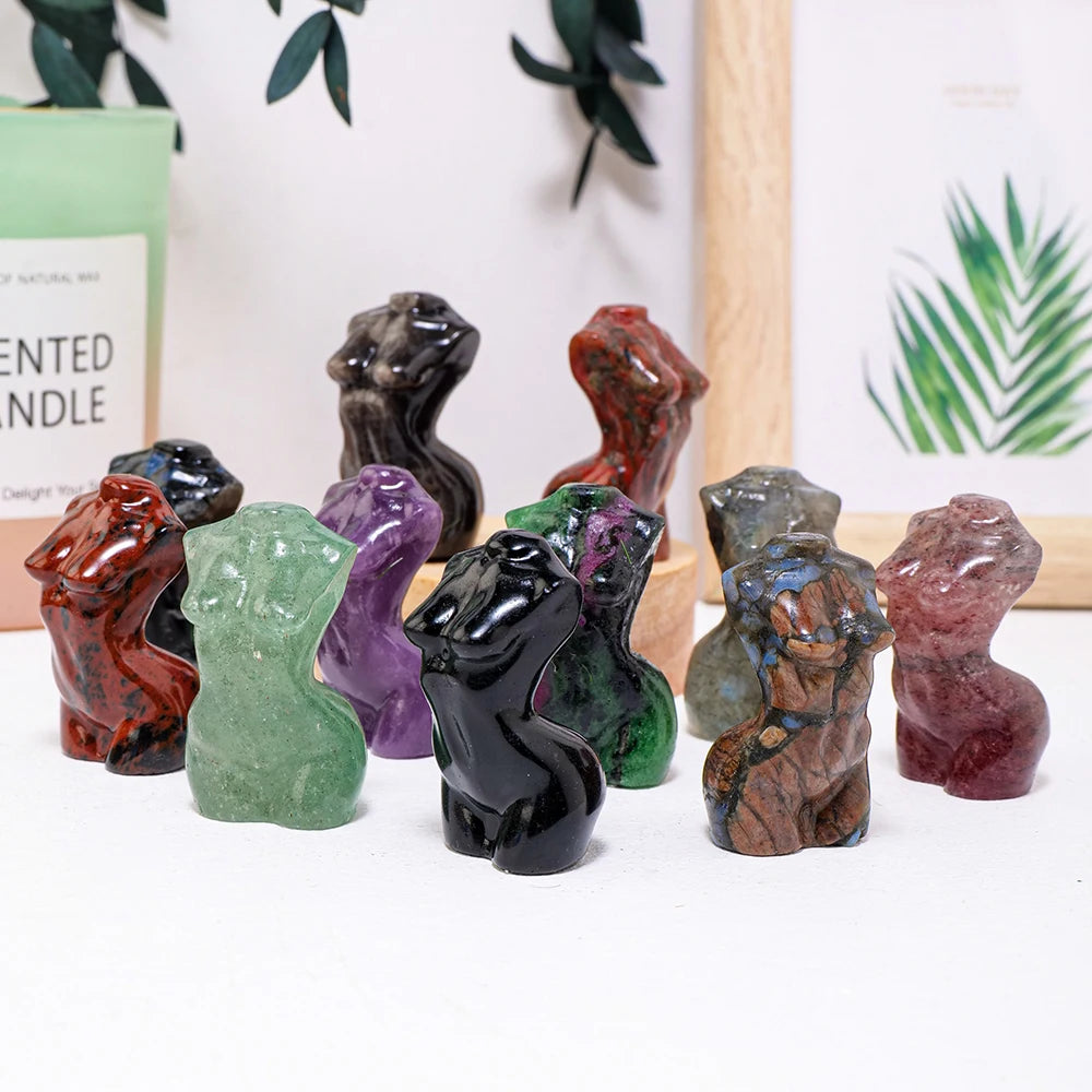 Goddess crystal carving natural stone