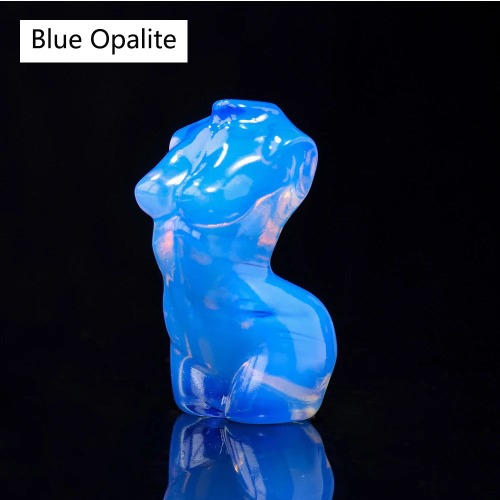 Natural Crystal Female Model Statue