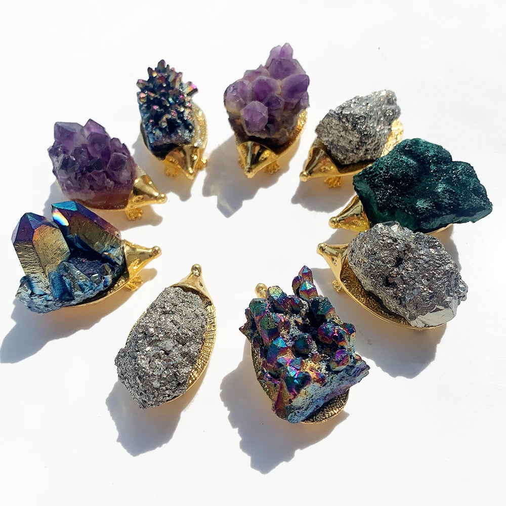 Rose quartz hedgehog crystal