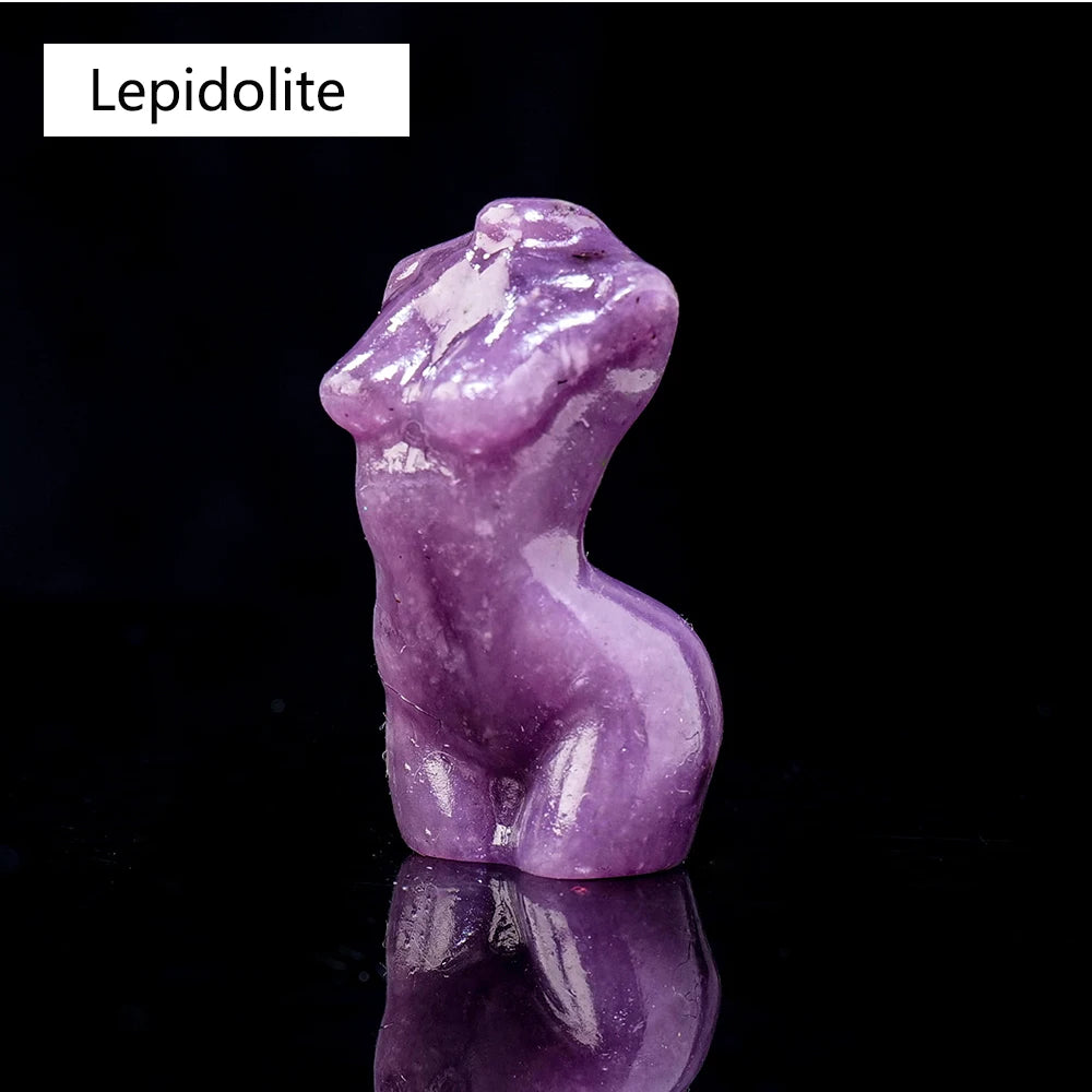 Natural Crystal Female Model Statue