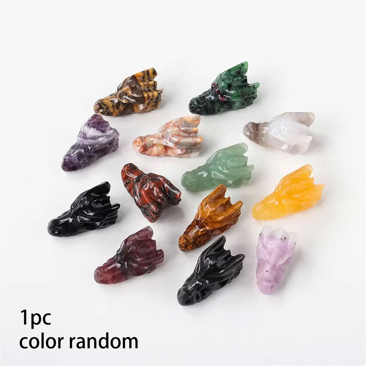 Crystal Dragon Head Sculpture