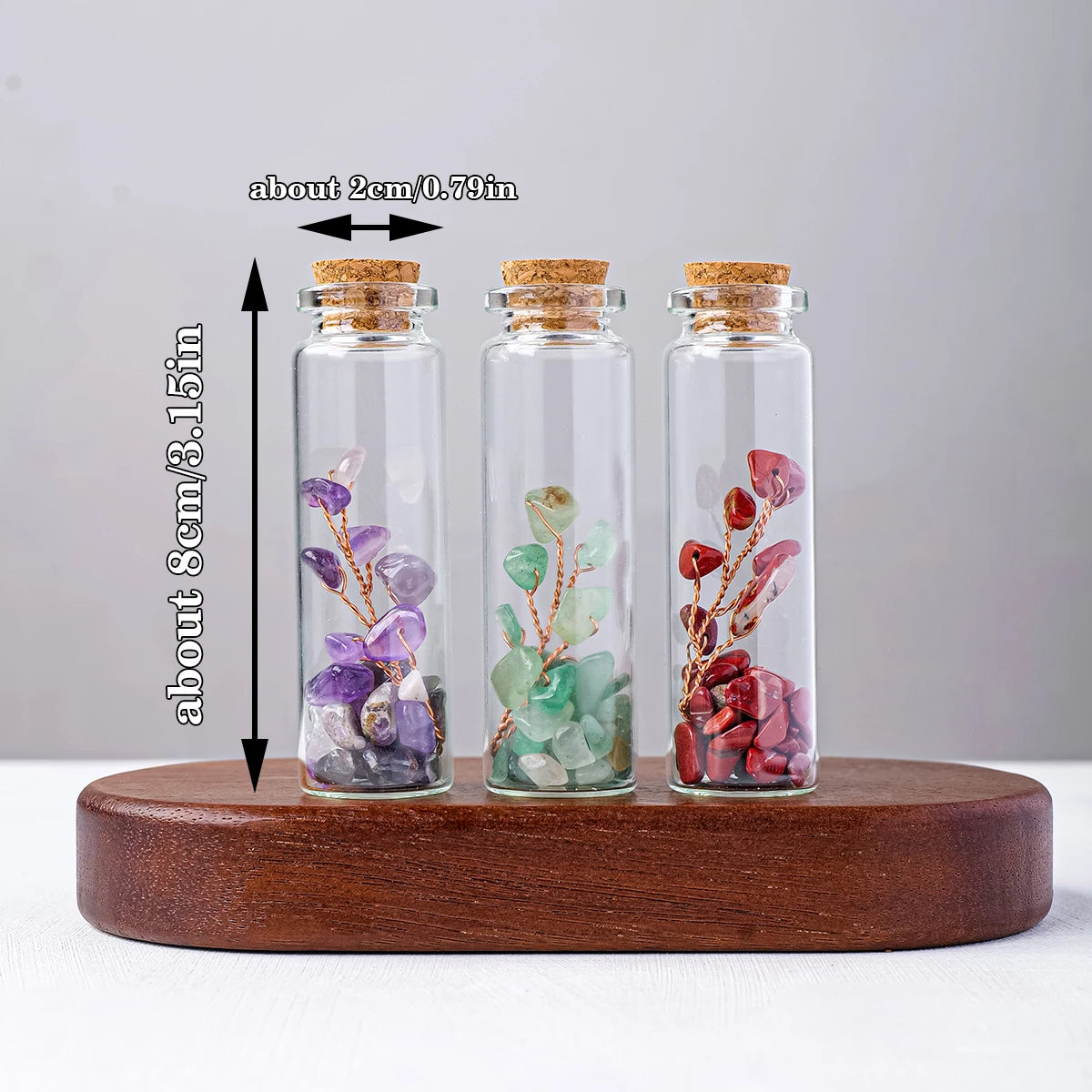 gemstone jar with crystals