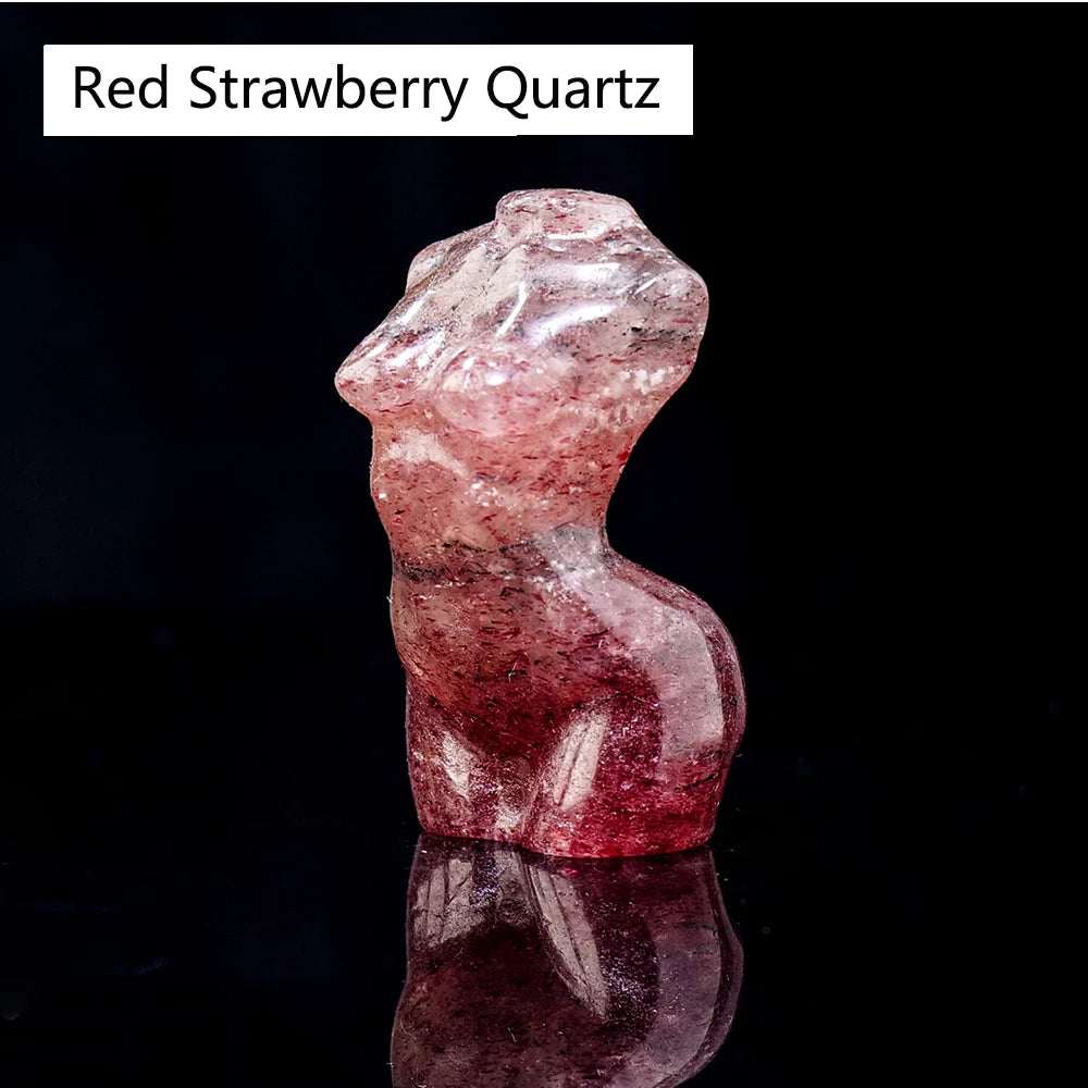Natural Crystal Female Model Statue