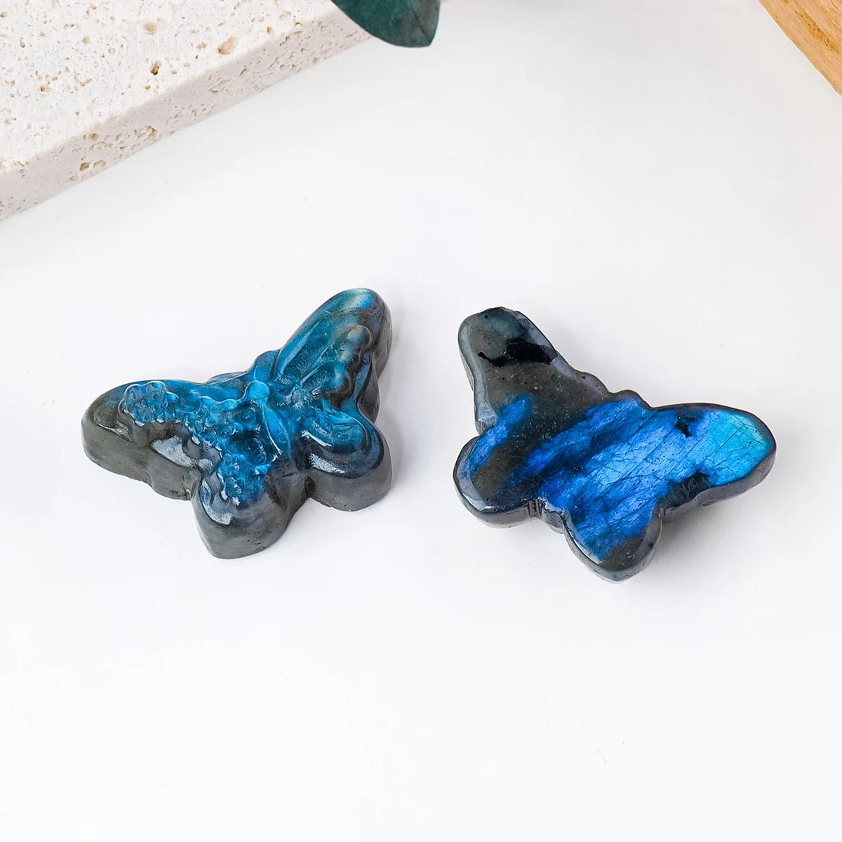 butterfly garden decor with crystals