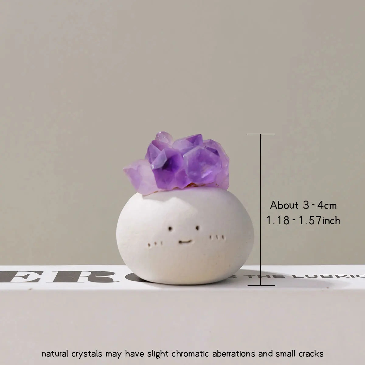 Healing purple crystal cube for spiritual balance