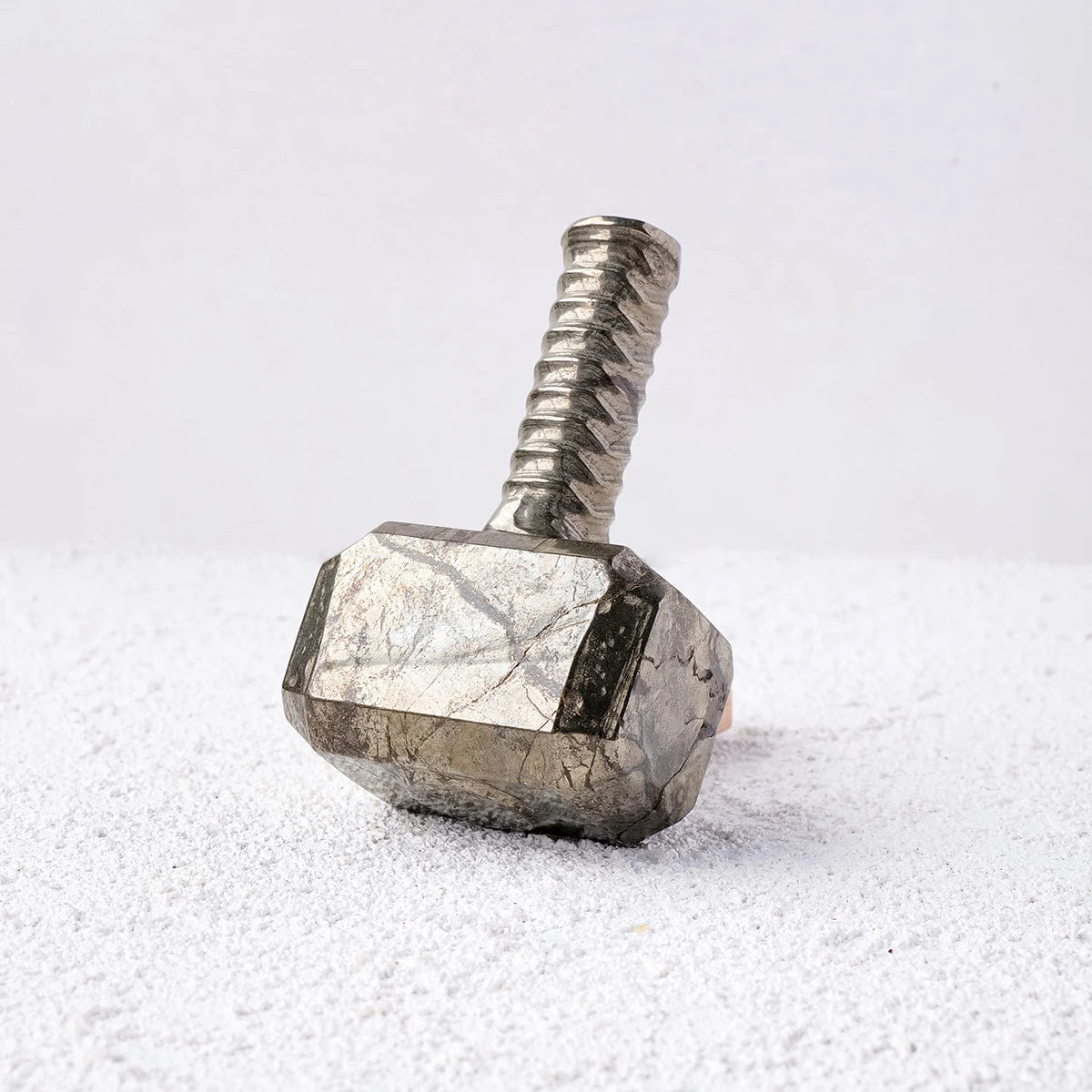 Viking inspired hammer made of chalcopyrite