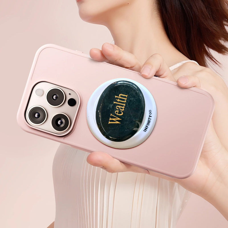 Crystal Phone Grip Stand for Wealth – Indian Agate 