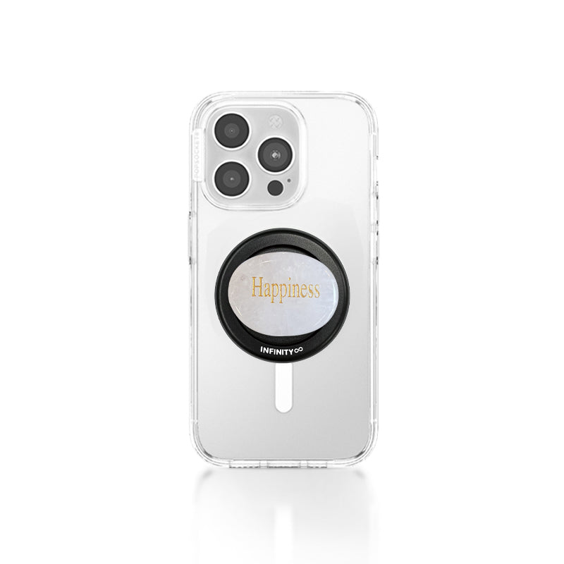 clear quartz phone grip-black version